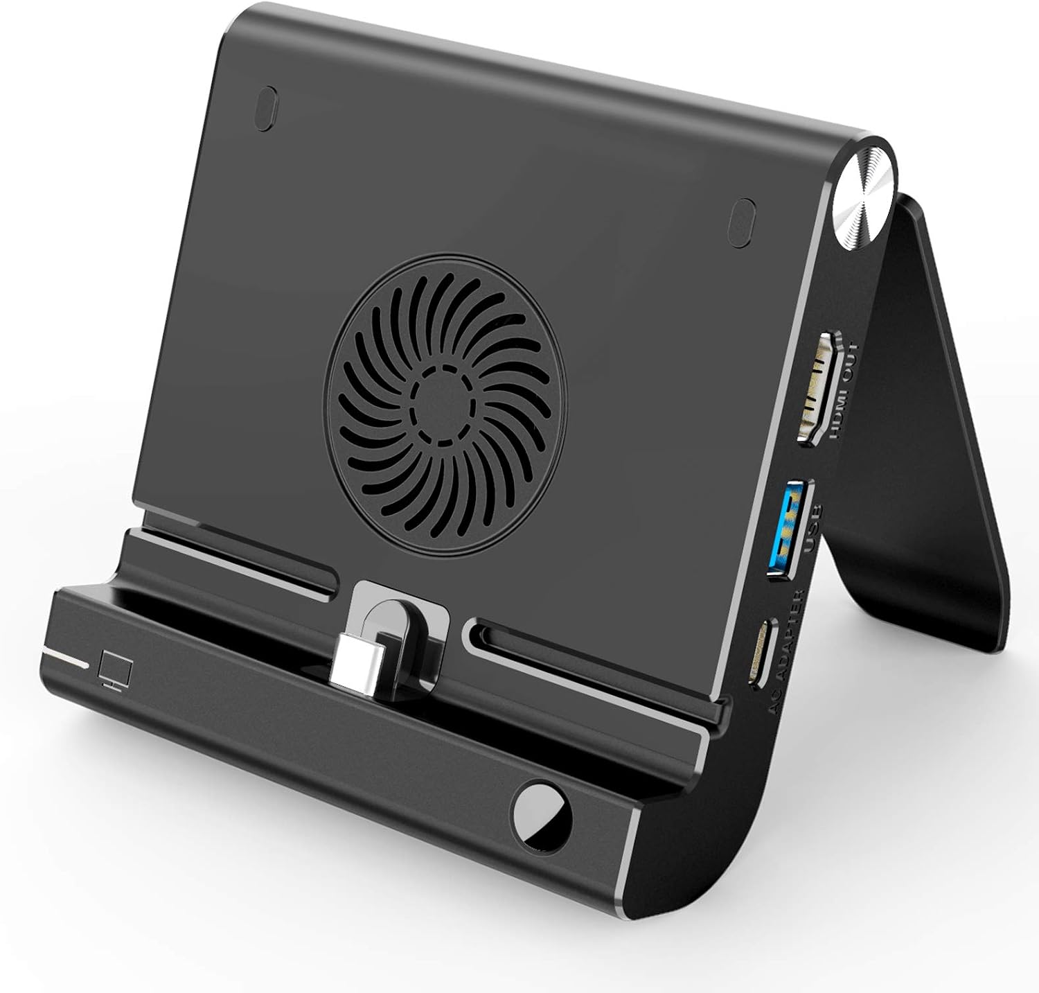 YCCTEAM TV Dock Docking Station for Switch, Switch OLED & Switch Lite, 4K HDMI Adjustable Adapter with Fan, Portable Charging Dock Replacement Original Switch Dock with Type-C & USB 3.0 Port