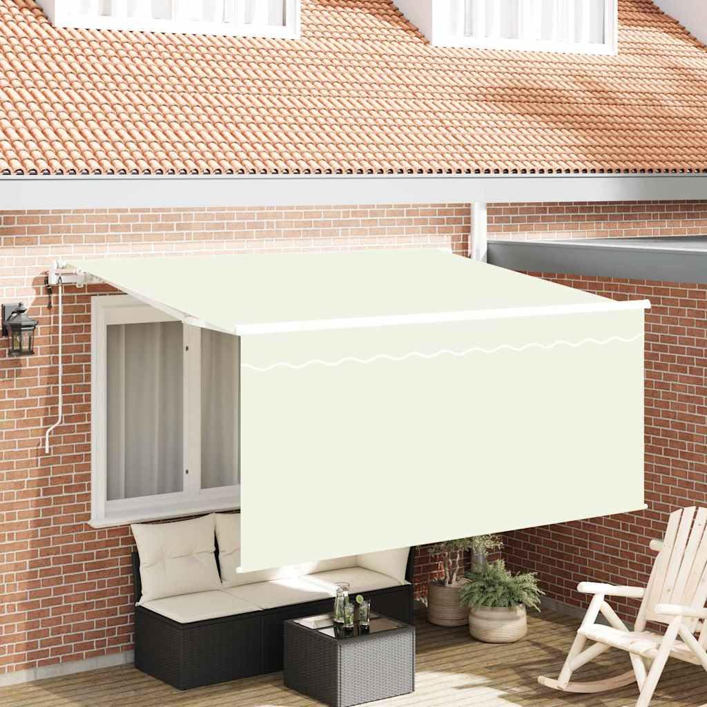 Auvent rétractable crème 300x200 pour éliminer la chaleur sur la terrasse