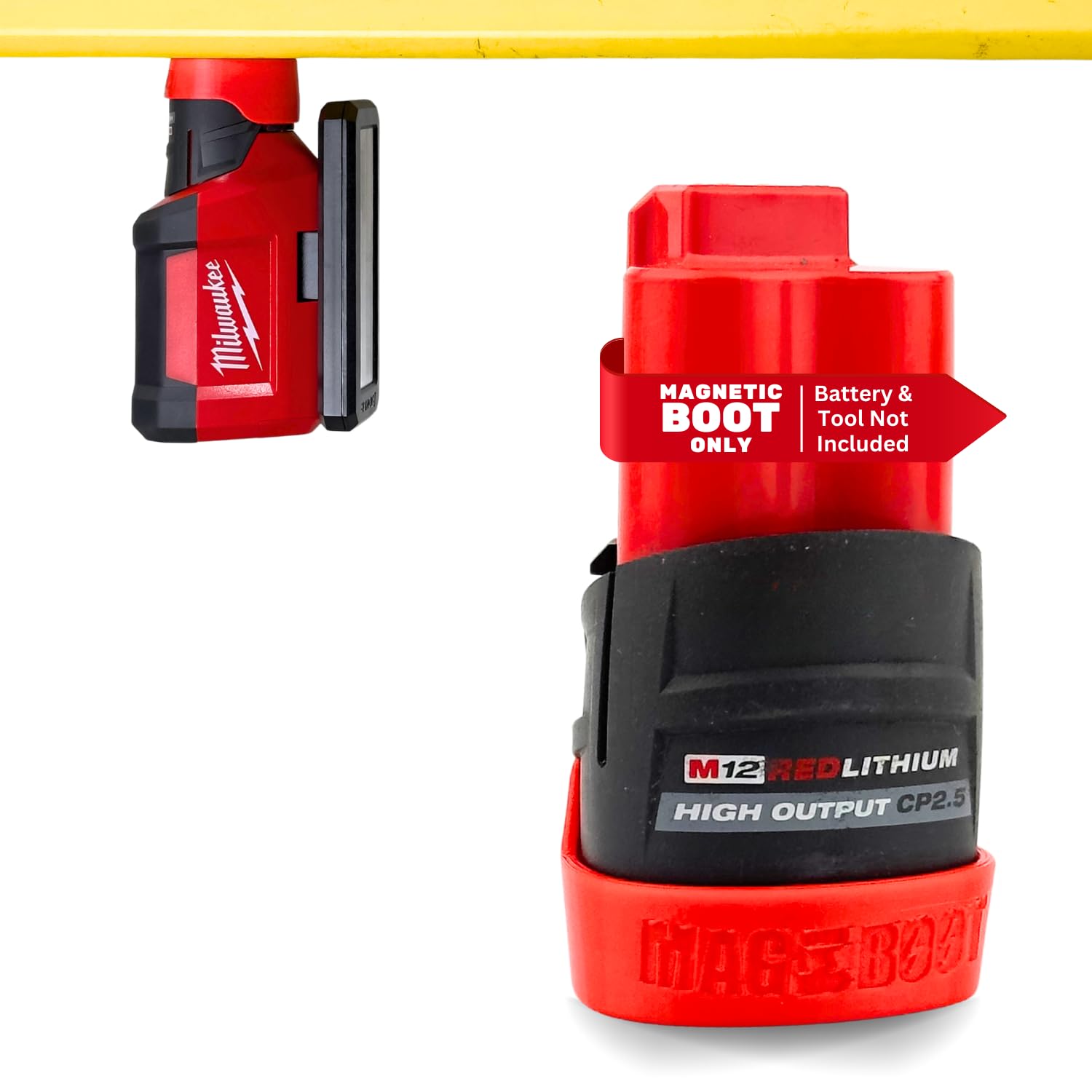 Magnetic Battery Boot/Cover Custom Made for Milwaukee M12 High Output CP2.5