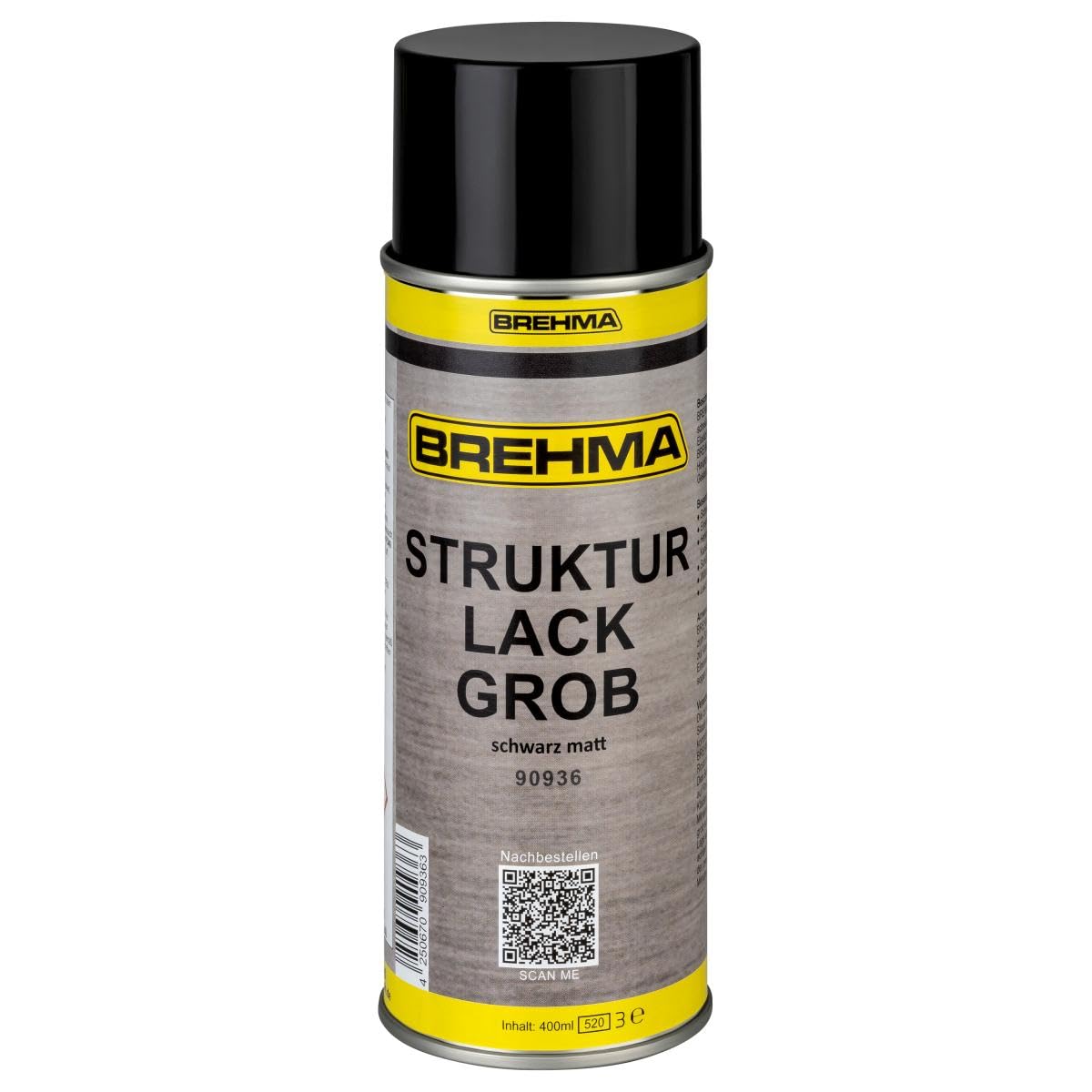 12x Strukturlack grob Kunststoff Struktur lackierbar Kräusel Spray schwarz matt