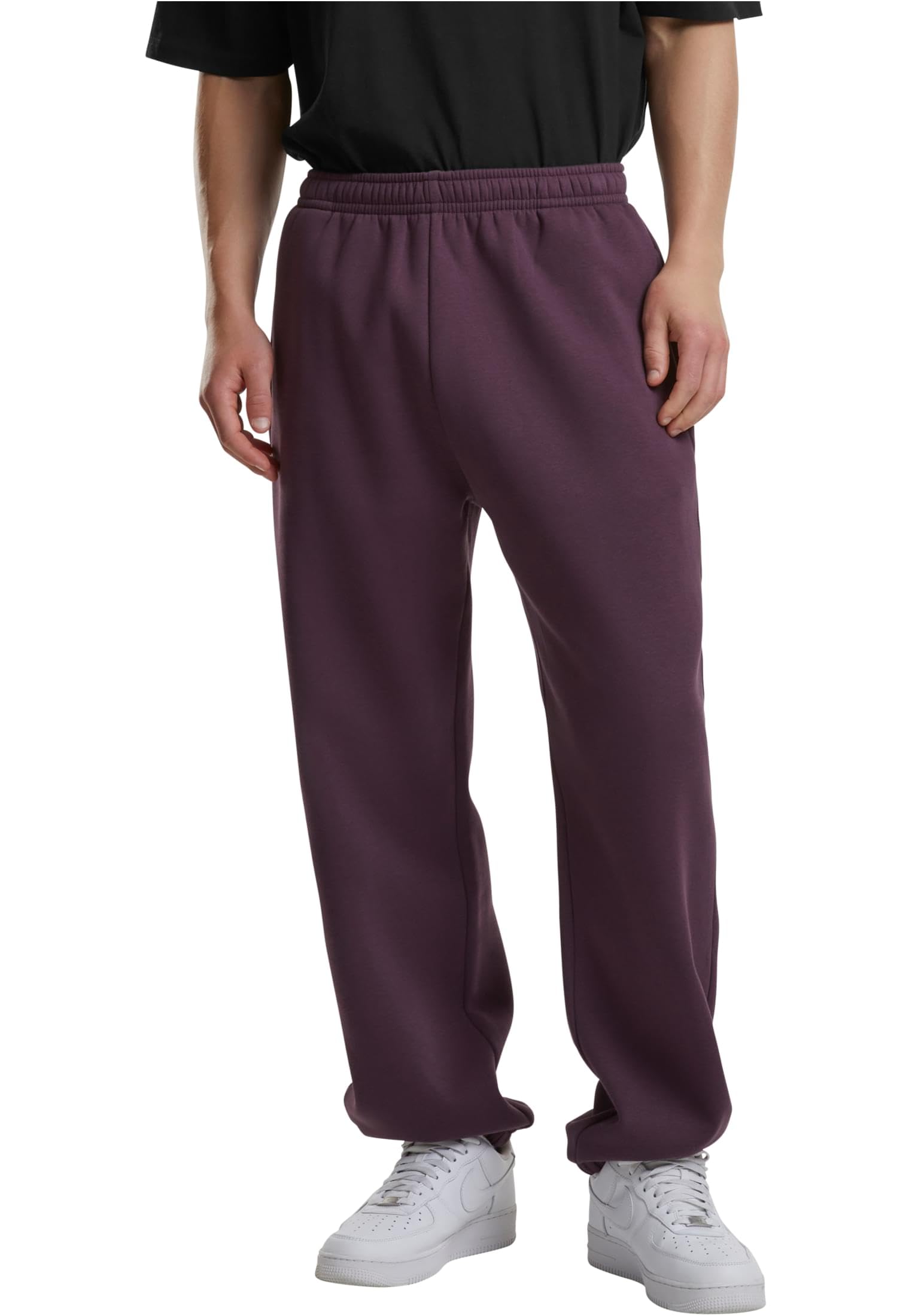 Urban Classics Pantalones de Gimnasia Hombre Pantalones de Deporte Negro Suelto — view 56