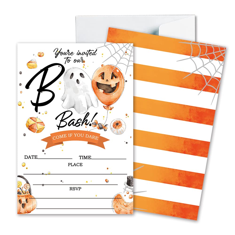 25 Halloween Einladungskarten Mit Umschlägen – Süßes Design, 10,2x15,2 Cm, Für Kinder- & Erwachsenenpartys