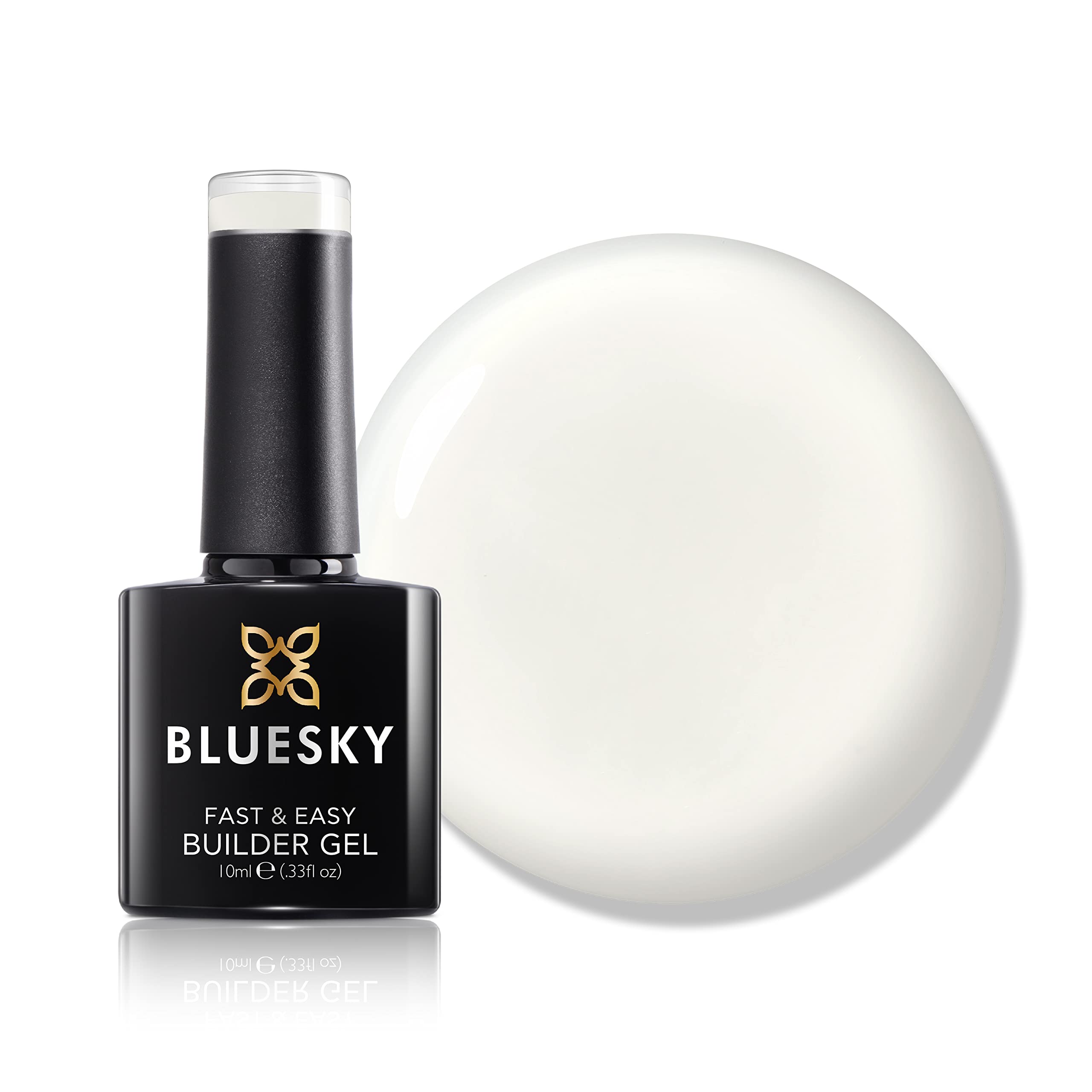 Bluesky All in One Fast & Easy Builder Gel 10ml, Neutral Beauty - White, Nail Strengthener and Extender for Long, Strong Nails & Nail Extensions, Requires Curing Under LED UV Nail Lamp