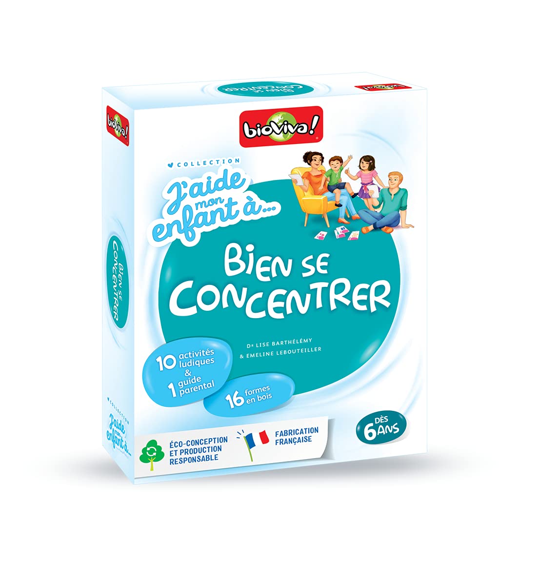 Bioviva: Jeu Éducatif "J'aide mon enfant à se concentrer" (6 ans+) - Fabriqué en France
