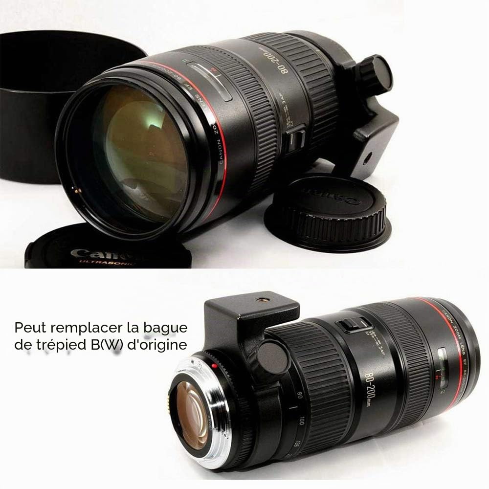 Objectif Collier Trépied Bague de Montage pour Canon EF 70-200mm f/4L USM et Canon EF 70-200mm f/4L is USM et Canon EF 400mm f/5.6 L USM et Canon EF 80-200mm f/2.8L avec Plaque à Dégagement Rapide