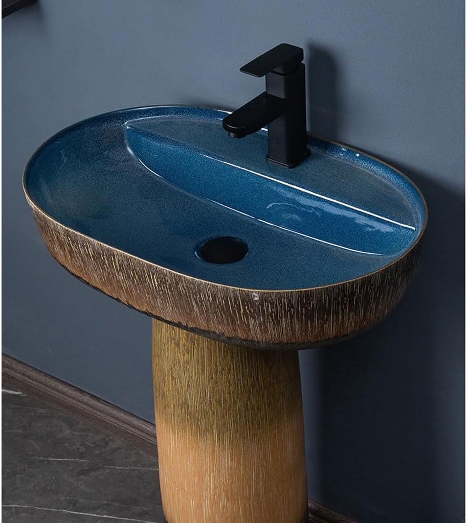 Pedestal Sinks Outdoor Floor-Standing Column Basin Can Be Used As A Wash in The Courtyard and Balcony Bathroom Sink (A)