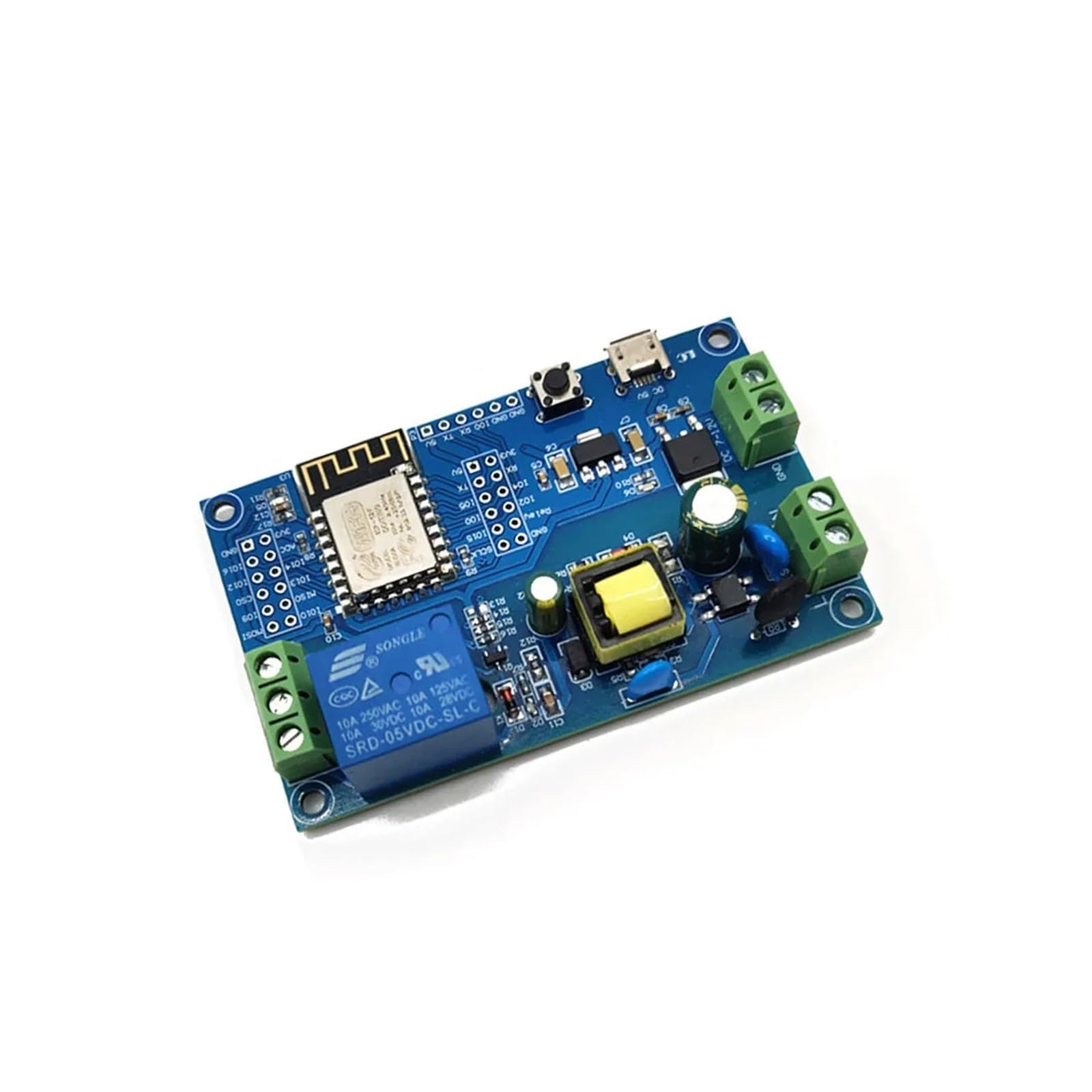 Modulo relè PLC Modulo relè ESP8266 WF ESP-12F Scheda di sviluppo alimentazione AC90-250V/DC7-12V/USB5V