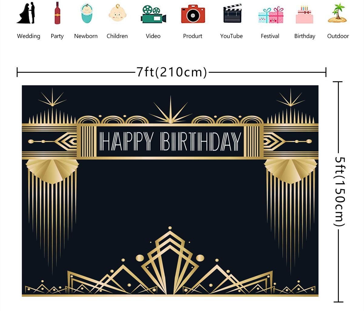 BACKDROP ハイバック用❗️ Amazon.com : 10x8ft Roaring 20's 20s Themed Backdrop Vintage Dance