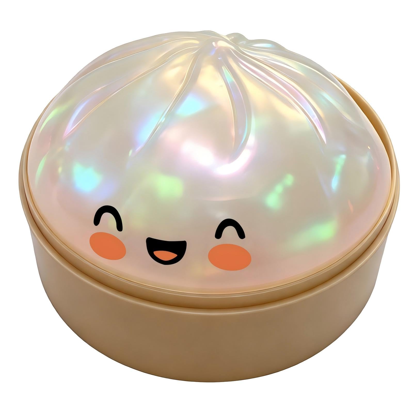 Giant Dumpling Squishys, Colorful Dumpling Stress Fidget, Squishys Dumplings Toy Giant Mystery, Cute Soft Glitter Calming for Relaxation Children Adults (Glitter Clear) — image 1
