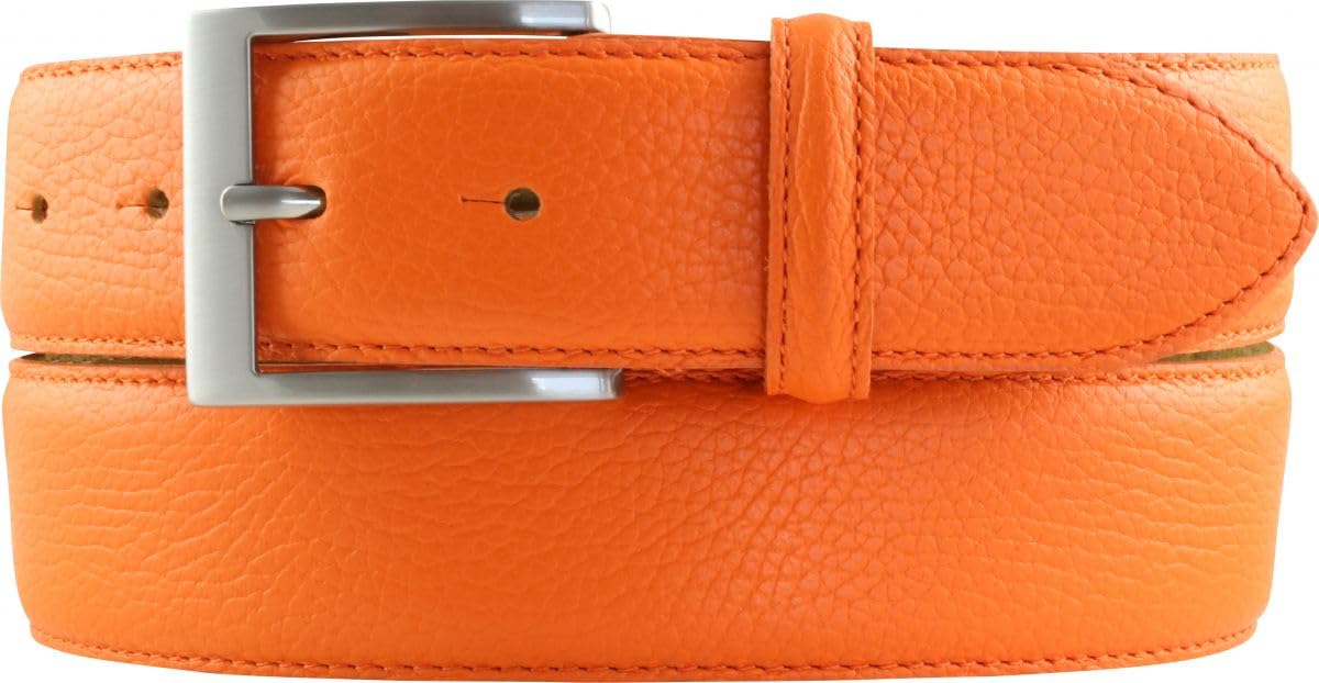 BELTINGER Ceinture homme en cuir veiné avec surpiqûre 4 cm | Ceinture en cuir de haute qualité avec pigment en relief 40mm homme | Ceinture en jean 4cm