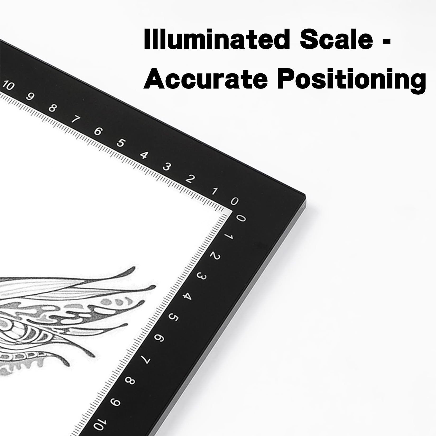 Bloc Lumineux A4 / A3 / A2,Tablette Lumineuse,10 Vitesses de Luminosité Ajustable, Lumière Douce,Pour le Croquis, l'Animation,la Calligraphie,la Peinture au Diamant,USB (A4)