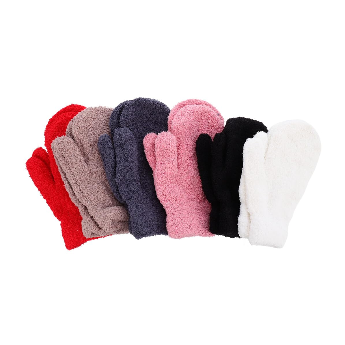 Guantes de forro polar OUNONA para hombre y mujer invierno pack 8