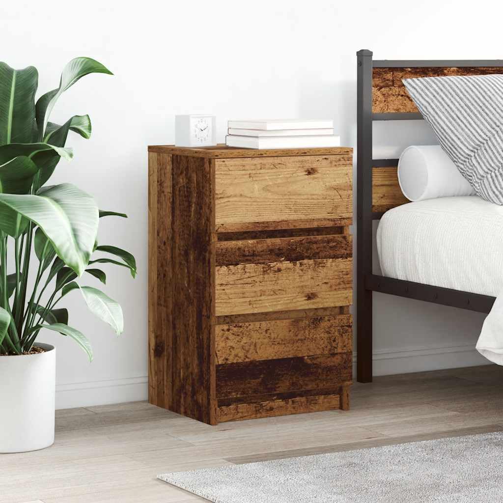 Stilvoller Nachttisch aus Holzwerkstoff mit reichlich Stauraum und robuster Platte für Schlafzimmer und Wohnbereich
