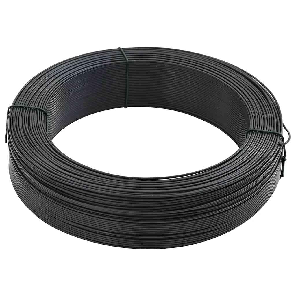 Filo legante per recinzioni, 250 m, 1,4/2 mm, acciaio antracite, accessorio per recinzioni da giardino, cancelli da giardino e recinzioni da giardino