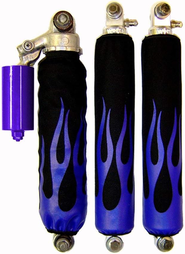 VPS Shock Cover Compatible with Yamaha Banshee Raptor 660 Blue Flame Shock Covers