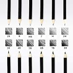 Sketching Pencils 12 Pieces Professional Graphite Sketch Pencil Artists Set For Drawing 2H H F HB B 2B 3B 4B 5B 6B 7B 8B Art Travel Shading Supplies In Assorted Degrees Suitable Design Adults Kid
