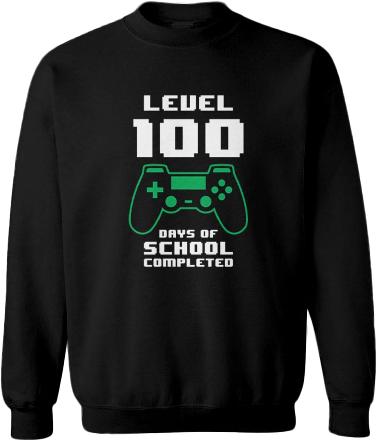 Level 100 Days of School Completed - Toddler Fleece Crewneck Sweater