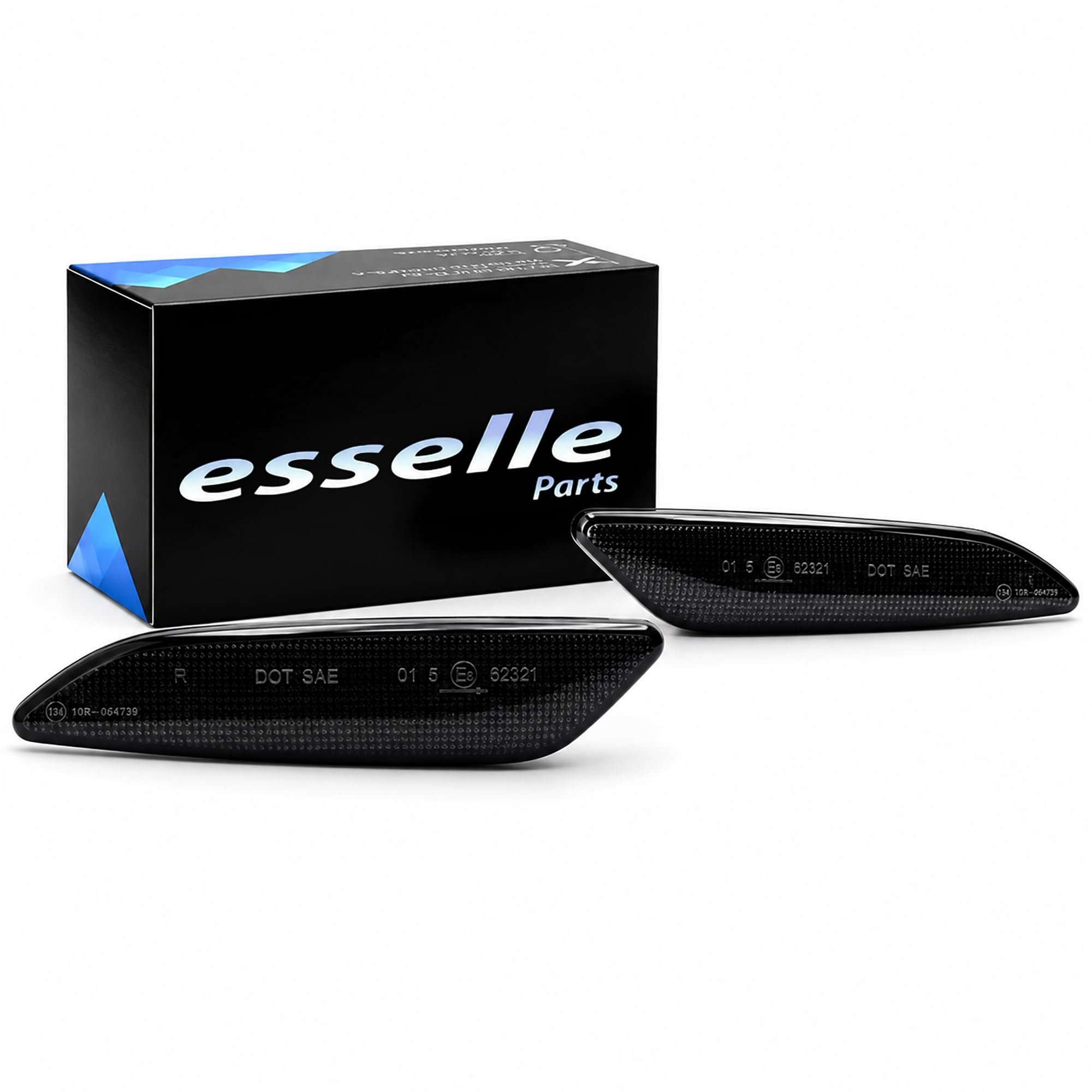 Coppia Frecce Laterali Nero Fumé Progressive Dinamiche A Led per Alfa Romeo 147 Restyling, Alfa 156, Fiat Tipo MK2, Lancia Delta MK3, Ypsilon MK2 312, Plug and play Canbus nessun errore