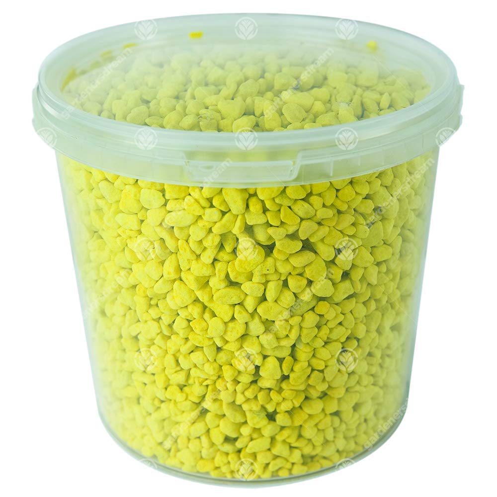 GardenersDream Coloured Aquatic Gravel - Premium Natural Bottom Fish Tank Stones (10kg, Yellow) — view 5