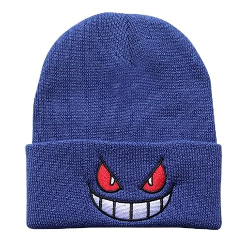 Bonito Gorro de Punto de Anime Bordado - Elegante y Cálido, Perfecto para Hombres y Mujeres, azul, Talla única | Ya disponible en tu tienda friki favorita! En mundofriki.es!