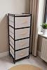 Digithome Metal 4 Drawer Cabinet Organizer Multi-Purpose Organizer Dresser Black MRS-021