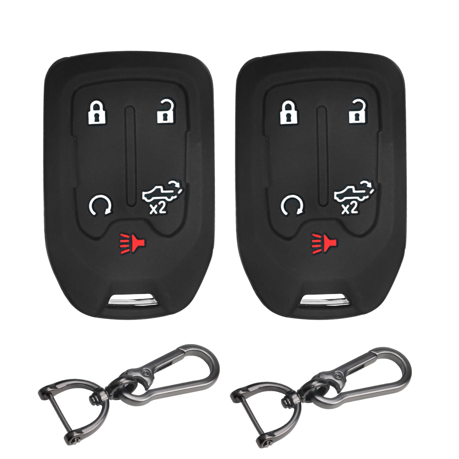 Yunukin 2-Pack Silicone Key Fob Covers For Chevy Silverado/GMC Sierra 2019-2023 – 5-Button Smart Key - View #5
