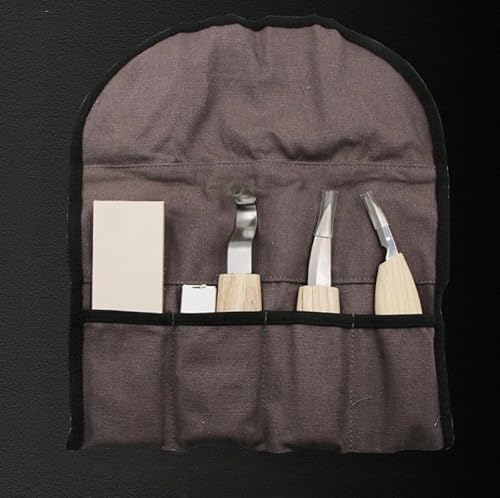 ZZaomx 5PCS 木彫りカッター ハンドツールセット ノミ DIY ナイフ チップナイフ フック付き 木版画 アートクラフト