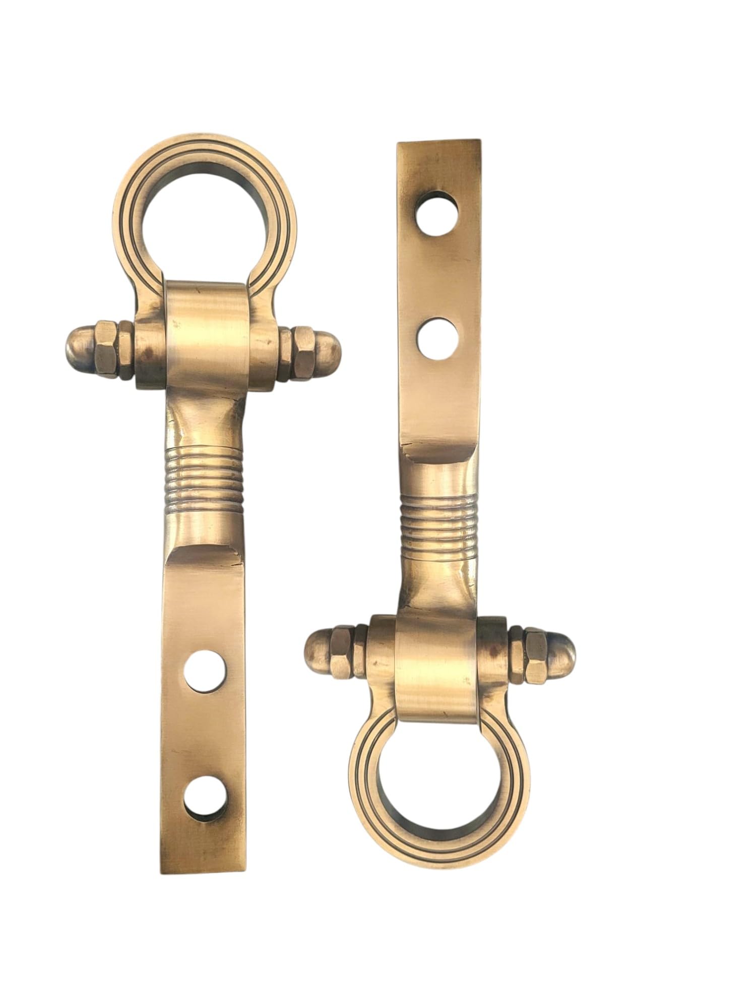 Nooks Decorative Brass Swing Door Bearing Kada(9inch), Treditional Design, Antique Gold Finish Packn of 2-image-28