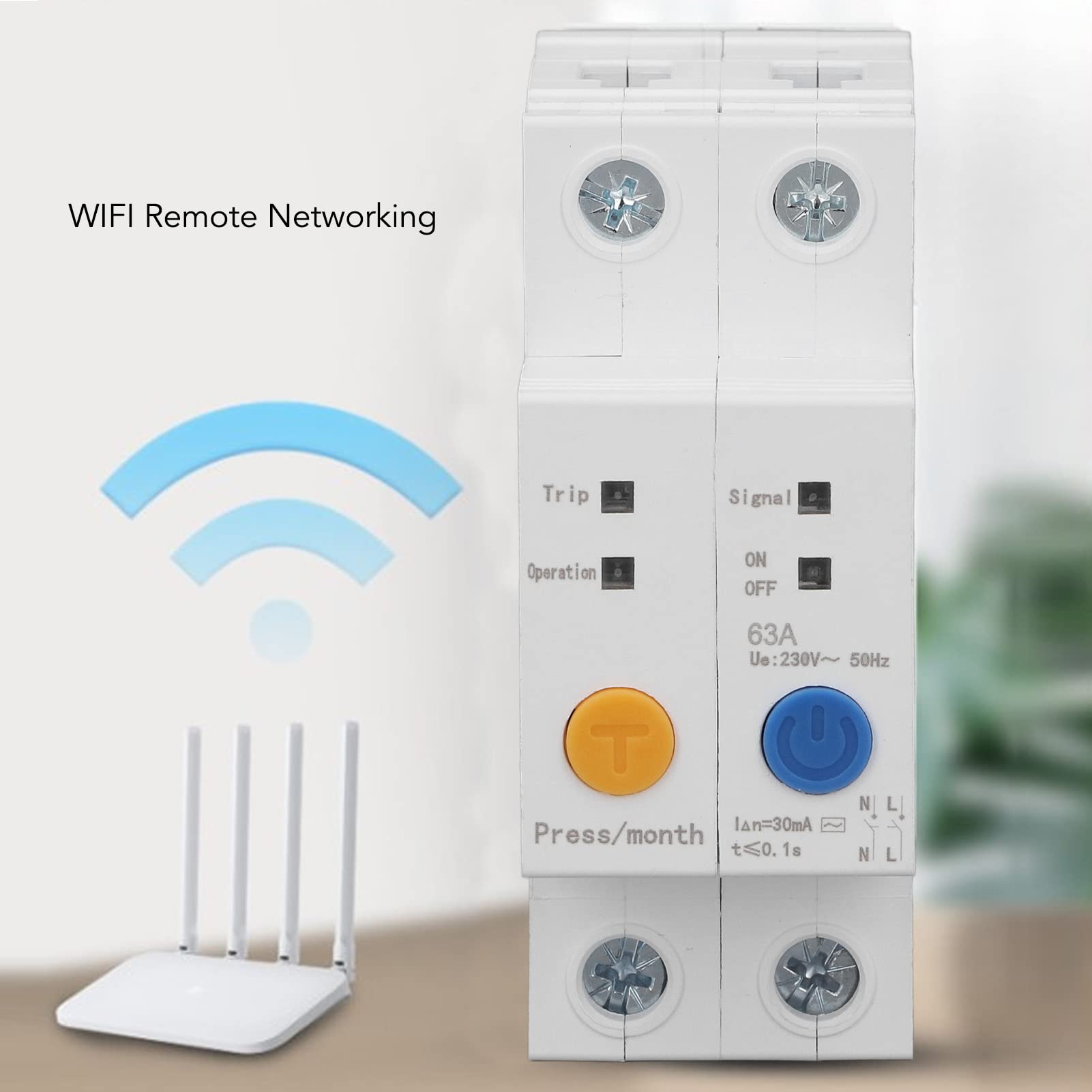 Intelligentes WiFi-Zeitrelais mit Zeitsteuerung 2P AC 230V APP-Fernbedienung Sprachsteuerung Abschaltverzögerungsrelais für Haushaltsgeräte