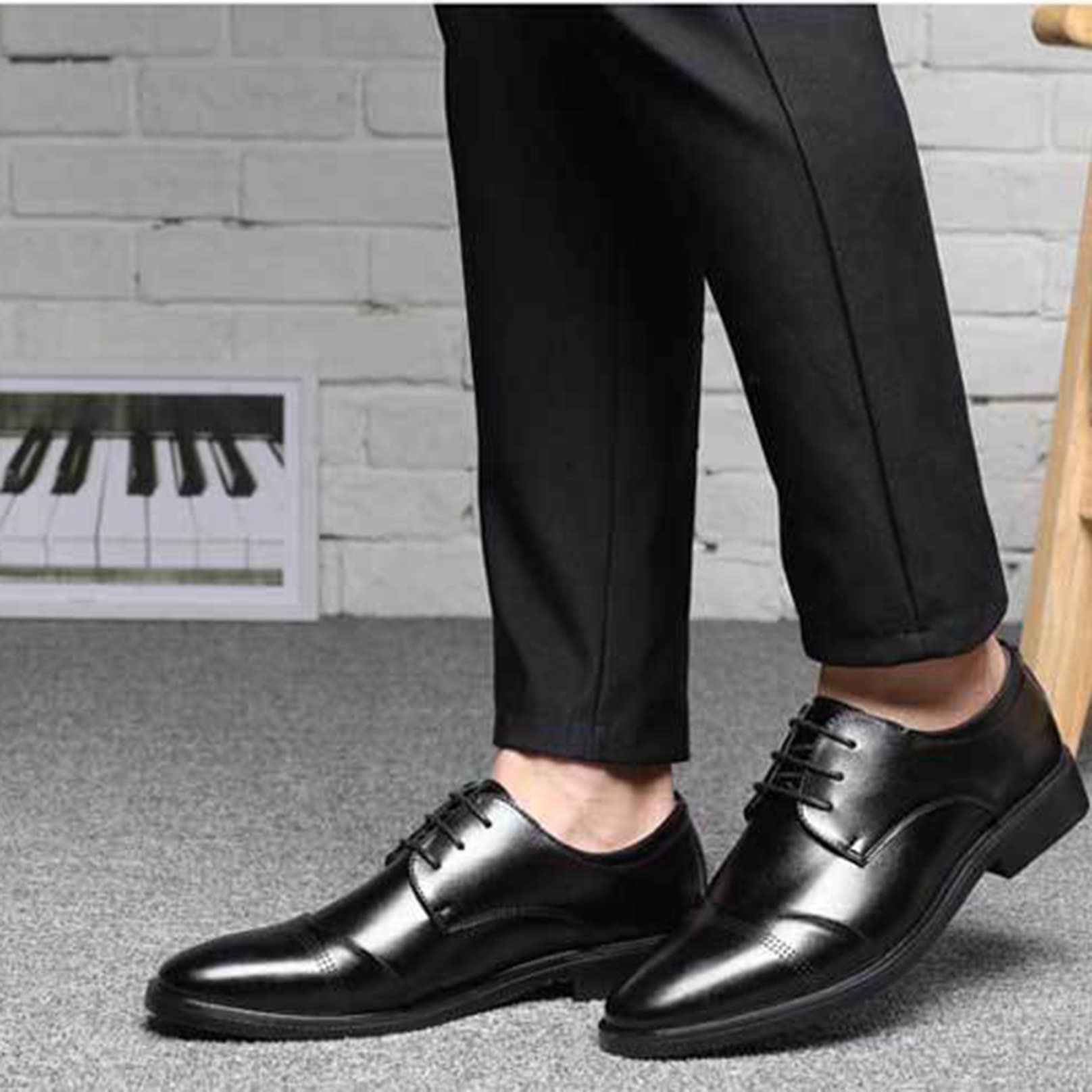 Scarpe in Pelle Formale per Uomo Affari Classici Oxford Uomini ragazzi Scarpe in Pelle Vestiti Regali San Valentino Scarpe Lacci Scarpe da Sposa