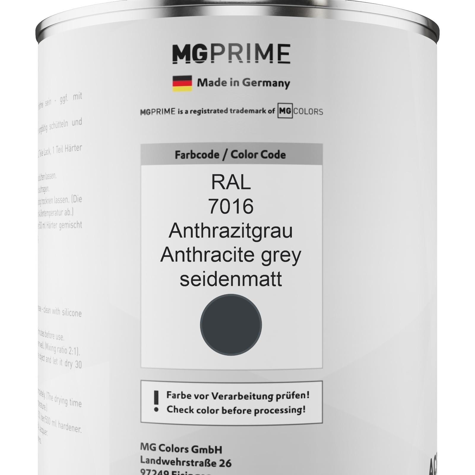 Vernice Auto MG PRIME Pronta All'Uso Per Freightliner N0449 Bright Green, 0,5 Litri (500 Ml) – Base Lucida Made In Germany
