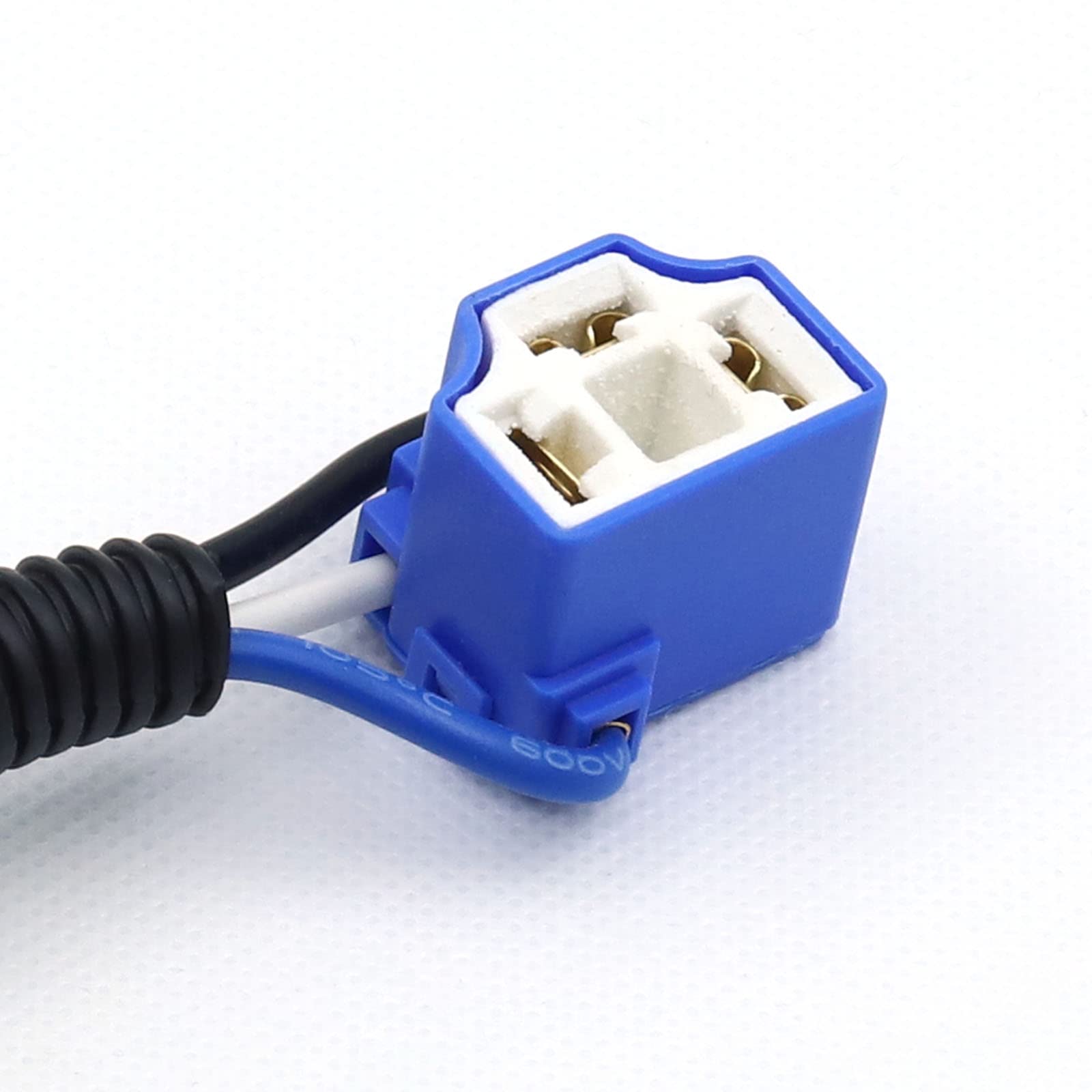 H11 Headlight Socket 4 Pack H4 Female Headlight Wire Harness Connectors - H4/9003 Plug Sockets H4 Headlight Socket