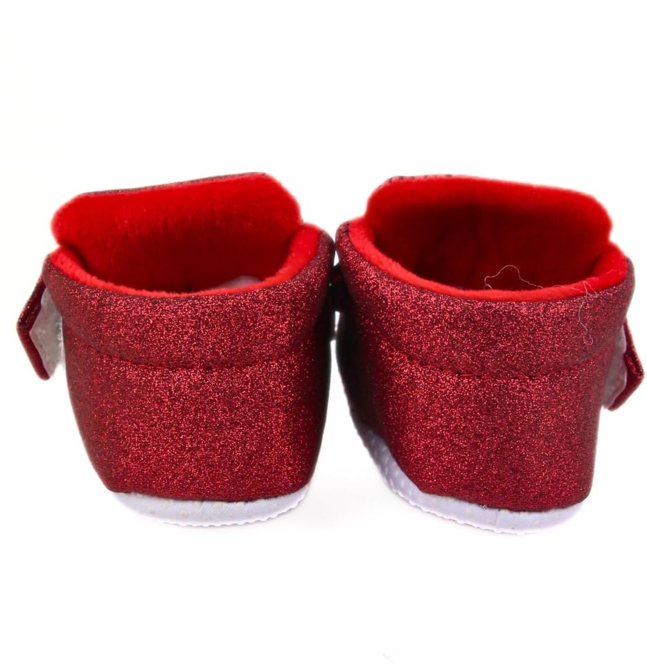 Image of Neska Moda 6 To 12 Months Baby Girls Cotton Hook & Loop Bow Booties -BT1766