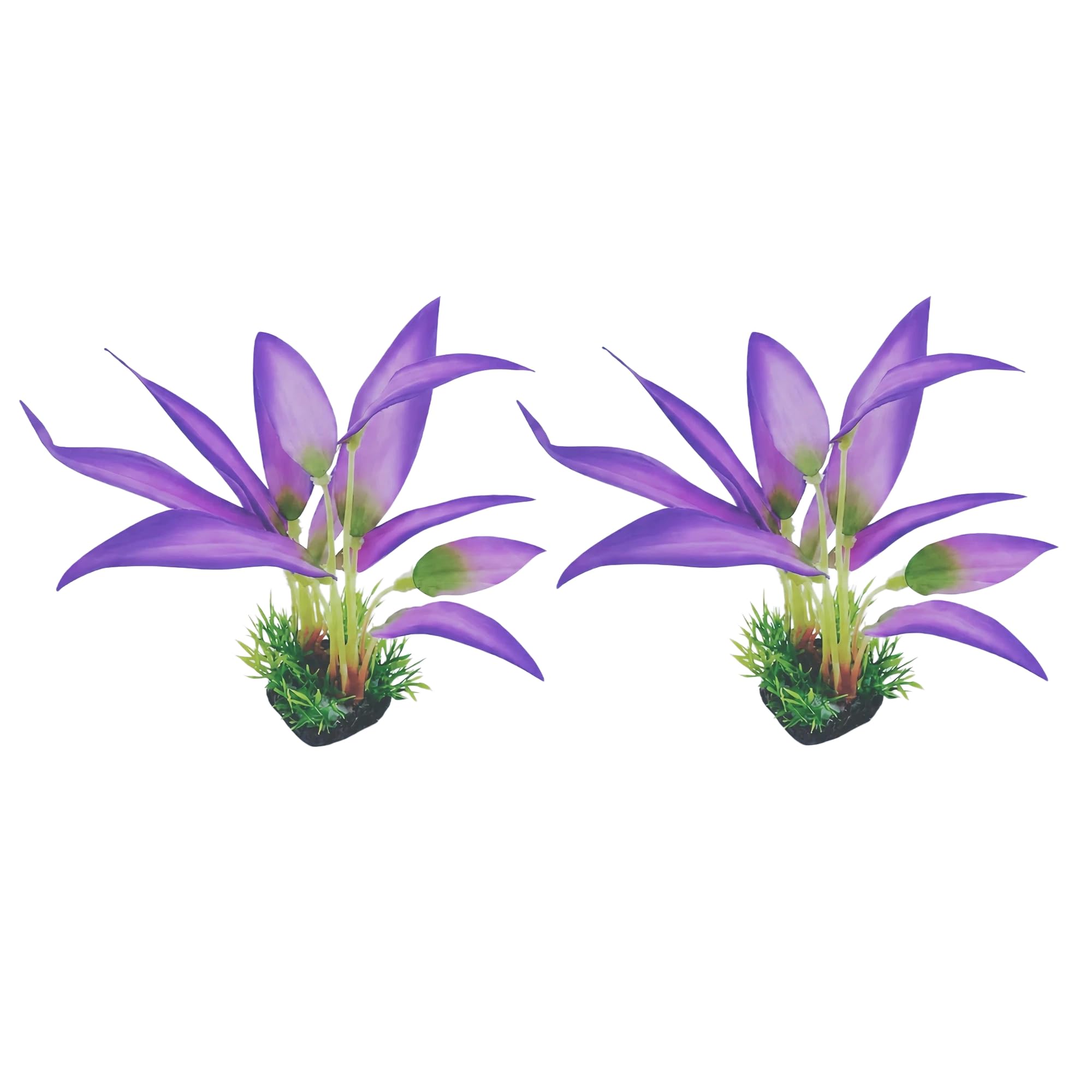 AWUAWU 2 Pack Silk Aquarium Plants, 8 Inch Fish Tank Decor