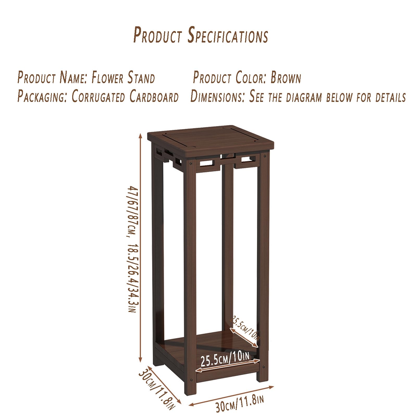 Fioriera Verticale Legno, Porta Vasi Interno Espositore in Legno Esterno