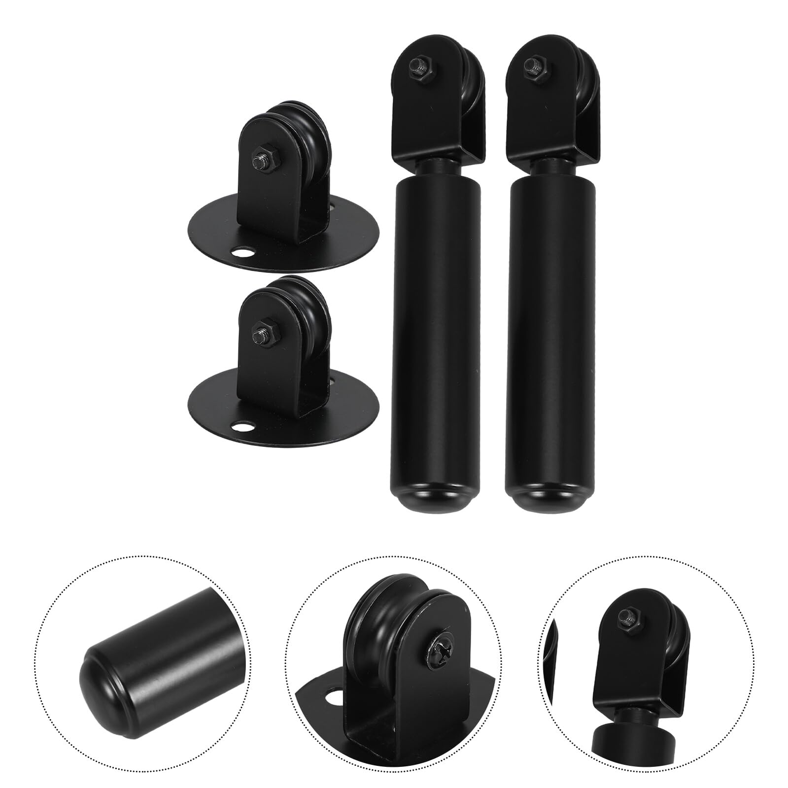 OSALADI Poulie Salons Set de 2 Lampe Plafond Noir en Fer avec Vis de Fixation
