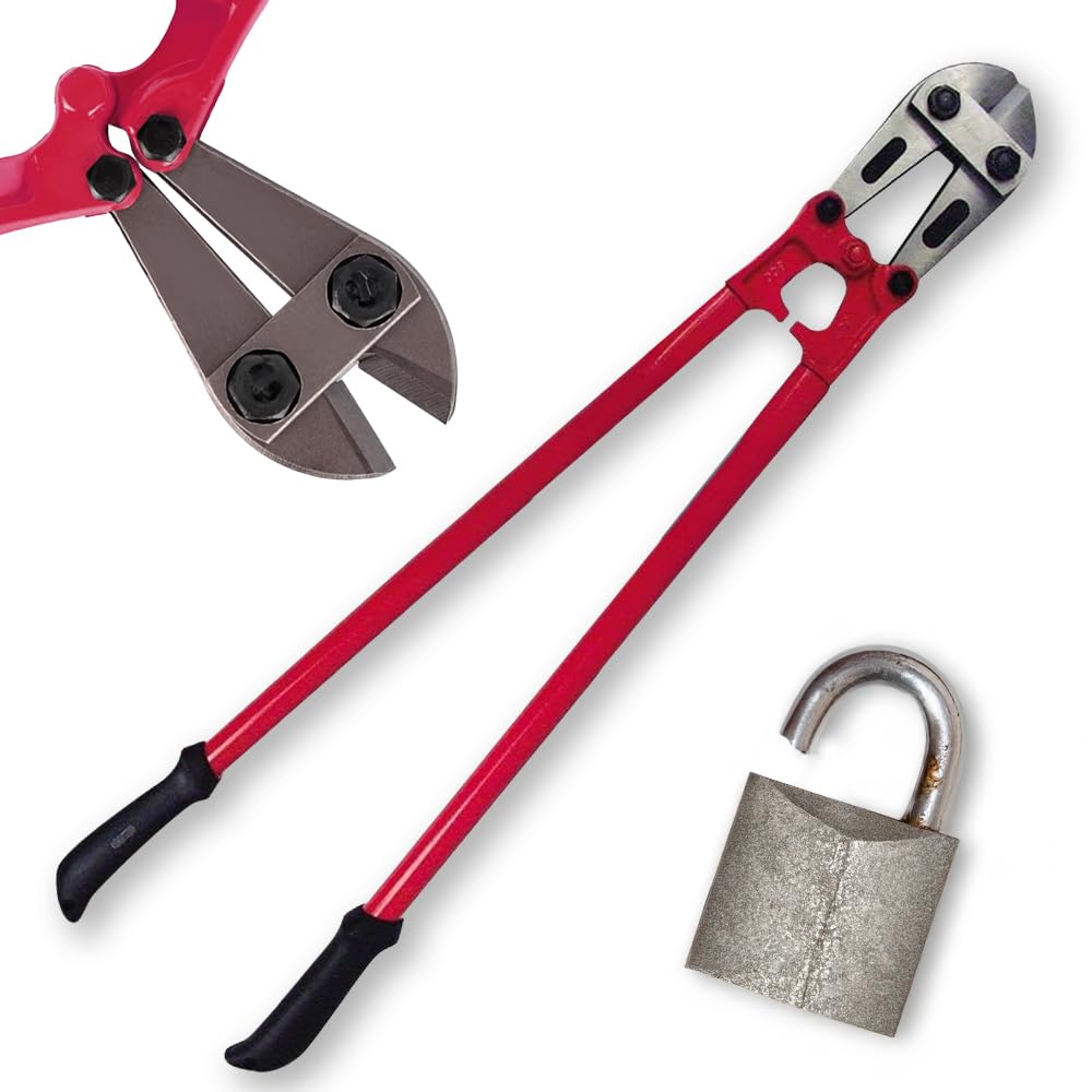 Heavy Duty 36" Carbon Steel Bolt Cutters - Wire Cable Cutter, 900Mm Croppers, DIY Hand Tool Multi Purpose, Household Workshop Use, Strong & Durable | 36 Inch