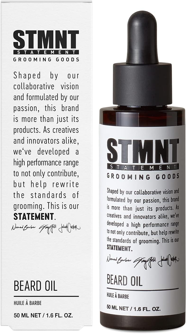STMNT Grooming Goods Beard Oil, 1.7 oz | Silicone Free| Moisturizing Formula with Natural Oils