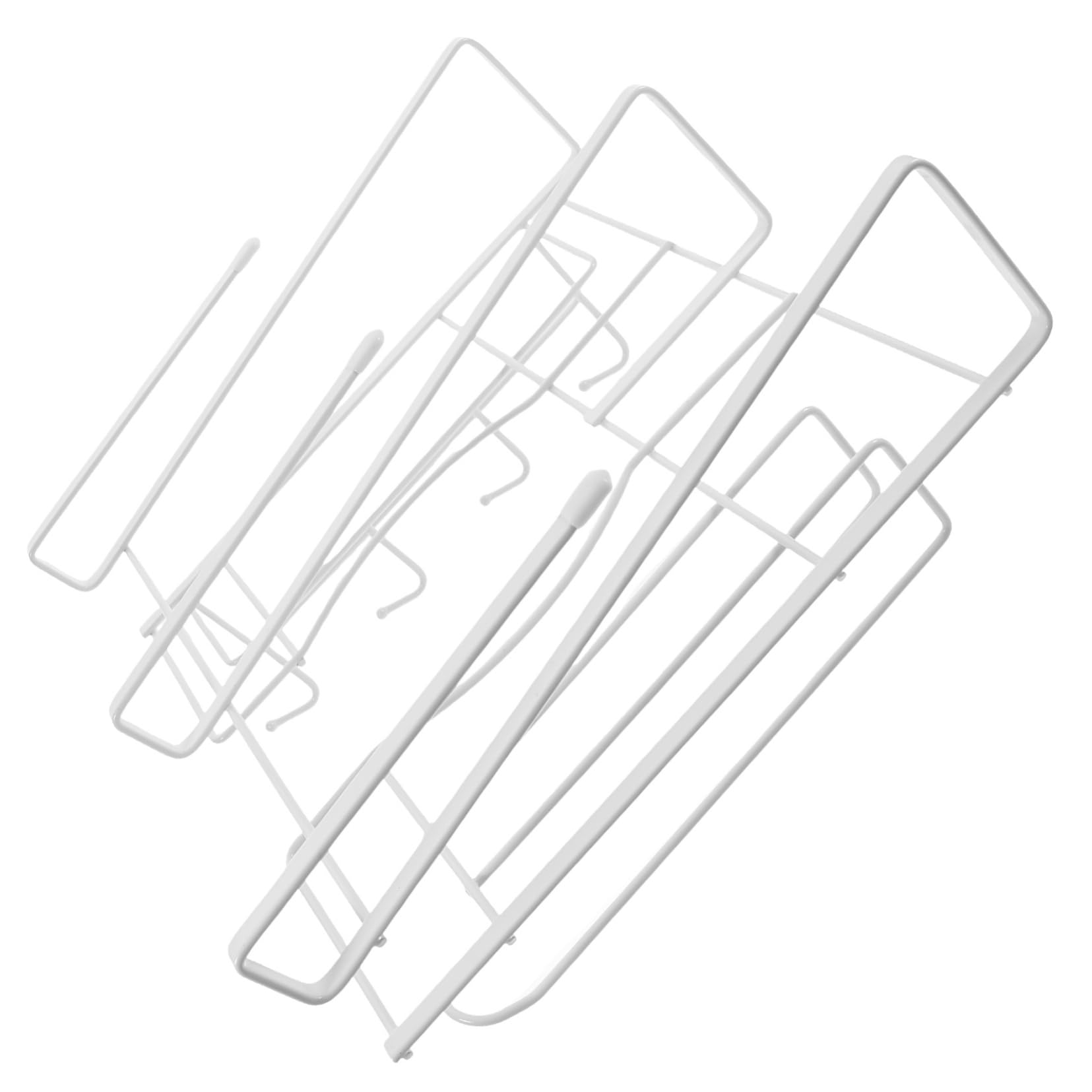 COLLBATH Porta Taglieri in Ferro Sottopensile Ganci Per Tazze Appendiabiti Cucina Supporto Per Ripiani Organizer Senza Fori Scaffale Salvaspazio Supporto Inferiore