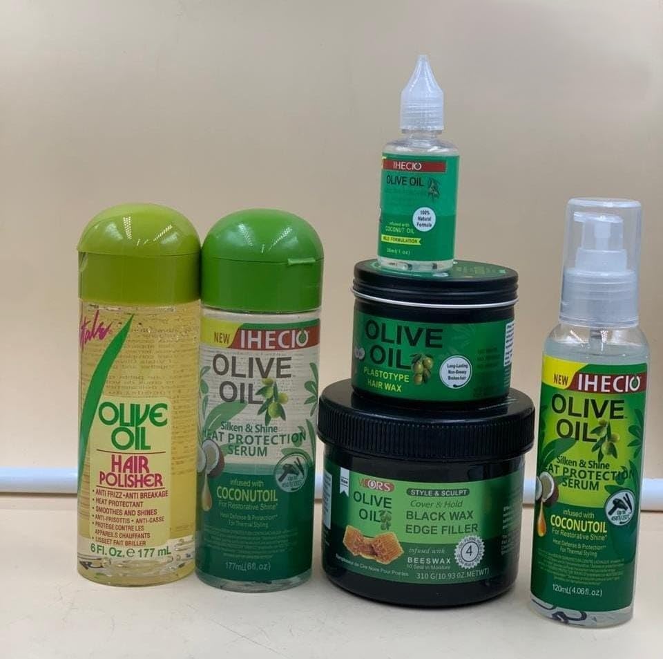 IHECIO Olive Oil Hair Care Set, Heat Protection Serum, Hair Wax