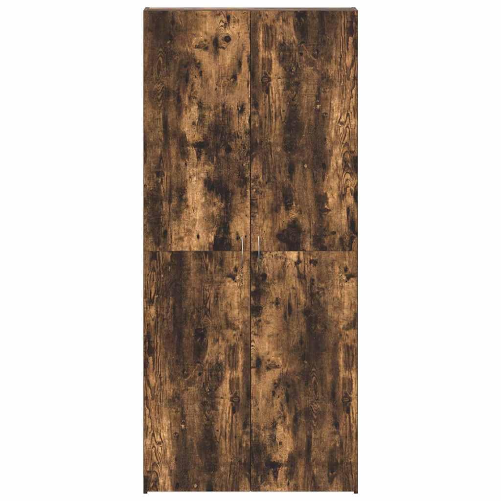 Zapatero multicolor 80 x 35,5 x 180 cm, de madera, zapatero con puertas al ras y asas en D, espacio de almacenamiento estable para zapatillas y botas, mueble de fácil cuidado