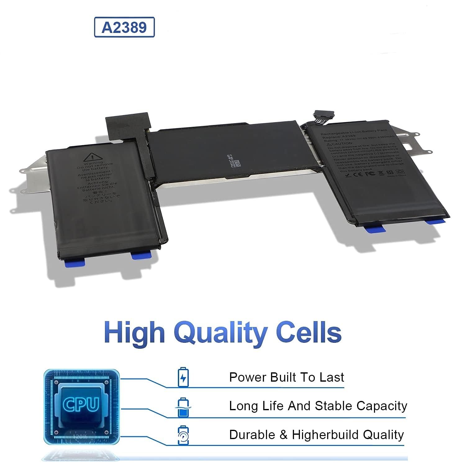 MacBook Air 13inch M1 A2337 バッテリー容量100% WISTAR A2389 A2337 Battery for MacB,OOK Air 13 Inch A2337 M1