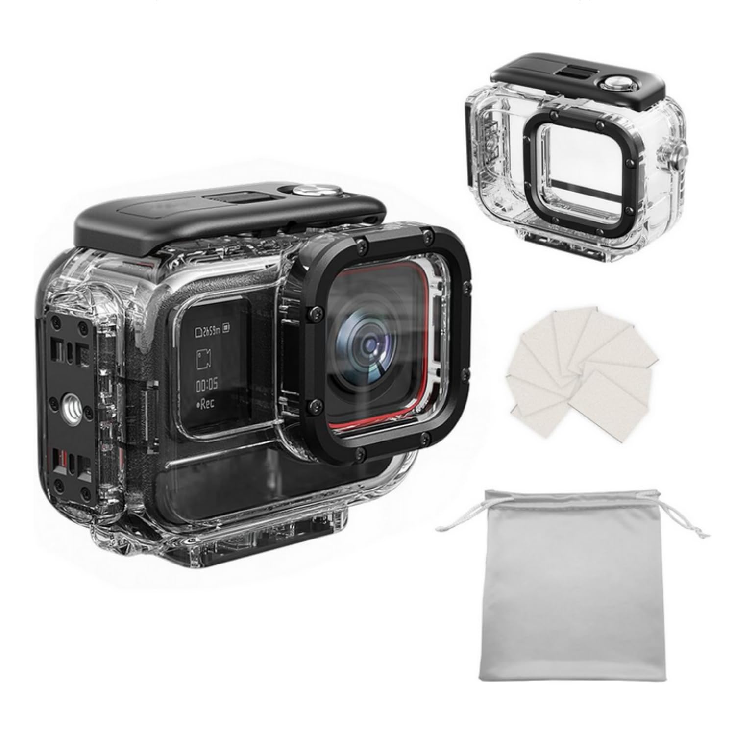 SKEIDO60M Dive Case Waterproof Housing For Insta360 Ace/Ace Pro Protective Cover Shell For Insta360 Ace Pro Sports Camera Accessories (For Insta360 Ace Pro)