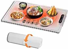 NukuNukuTray™ 保温プレート　ネイビー　新品 Amazon | ホットプレート 卓上保温プレート 充電式 食品保温