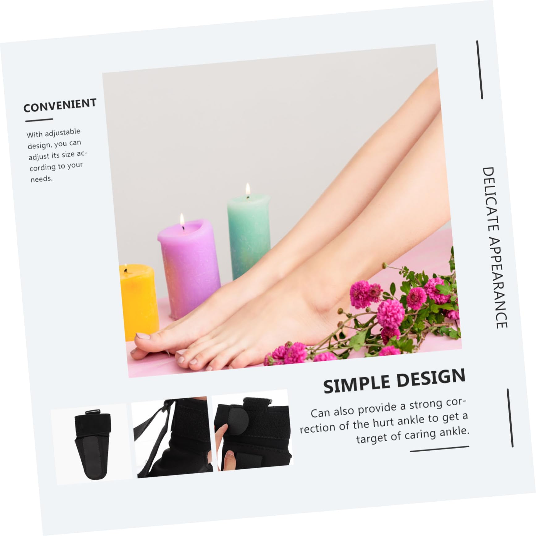 NOLITOY Foot Support Stabilizer Wrap Comfortable Foot Strap for Ankle Sprain Plantar Night Splint