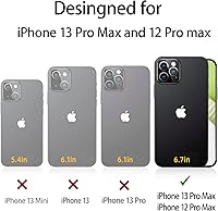 Vista 2 de Funda compatible con iPhone 13 Pro Max 12 Pro Max, protección contra caídas, resistente, a prueba de golpes, militar, resistente, duradera