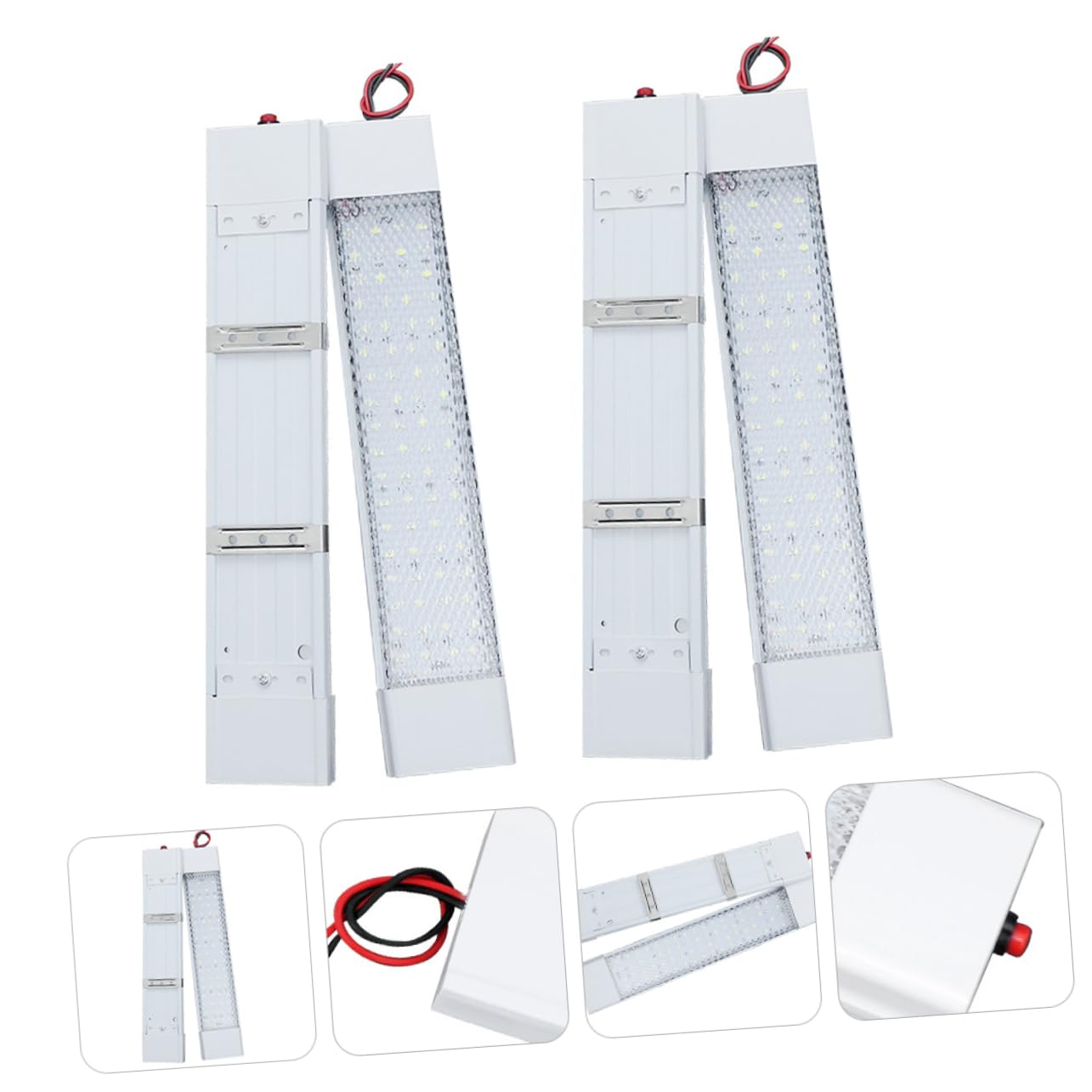 HOLIDYOYO 2Pcs LED Vehicle Interior Lights Roof Ceiling Light for Trucks Durable Car Dome Reading Light Energy Efficient Design for Trunk and Indoor Use