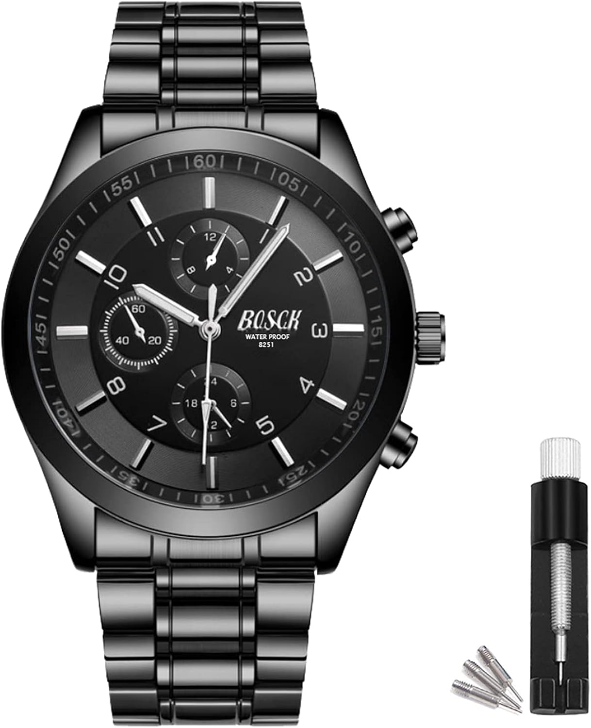 Amazon BOSCK Analog Mens Watch No Chronograph 40mm Easy Read Amazon BOSCK Analog Mens Watch No Chronograph 40mm Easy Read