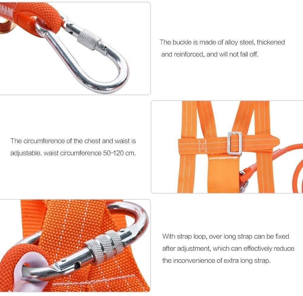 SwaYve Cinturón de Seguridad para Trabajos Aéreos, Kits de Arnés de Seguridad, Cinturón de Seguridad de Medio Cuerpo, Arnés de Seguridad Anticaídas