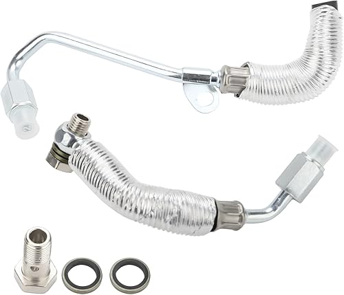 ZONFANT Línea de alimentación de refrigeración del turbocompresor y línea de manguera de retorno de refrigerante compatible con Chevy Buick Vehicle